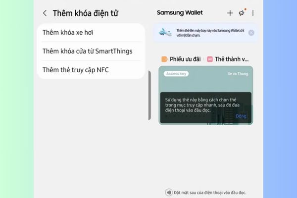 Chọn Thêm thẻ truy cập NFC