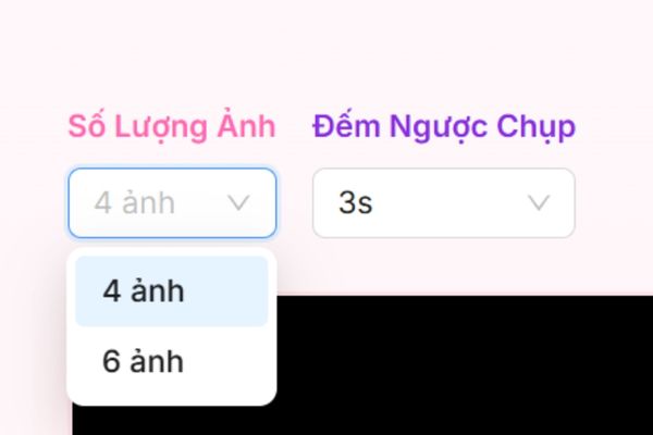 Hướng dẫn chụp ảnh Photobooth online miễn phí tại nhà 13 Chọn bố cục mong muốn là 4 ảnh hay 6 ảnh