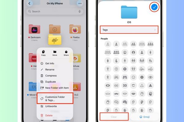 Cách đổi màu và thêm icon cho Folder iPhone 16 Cách khôi phục lại màu xanh dương mặc định