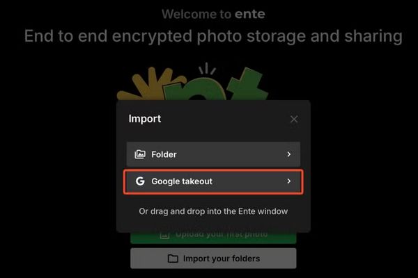 Chọn Google Takeout
