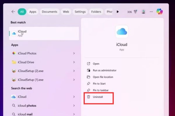 Khắc phục lỗi iCloud Not Found trên AltStore và SideStore 17 Chọn Uninstall
