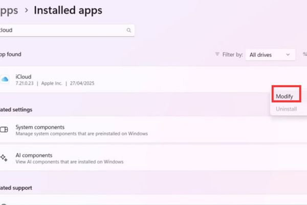 Khắc phục lỗi iCloud Not Found trên AltStore và SideStore 18 Chọn Modify
