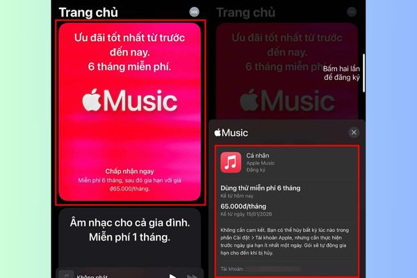Cách Nhận 6 tháng Apple Music miễn phí 2025 13 Xác thực phương thức thanh toán
