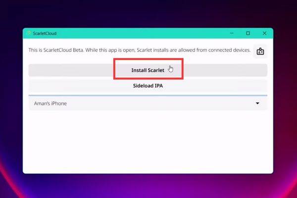 Hướng dẫn cài Scarlet iOS để cài mọi file IPA không bị thu hồi 26 Nhấn nút Install Scarlet