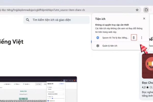 Nhấn vào biểu tượng Ghim