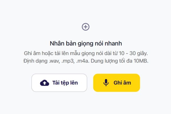 Hướng dẫn tạo giọng AI của chính mình chỉ trong 10 giây 18 Ghi âm hoặc tải lên file có sẵn