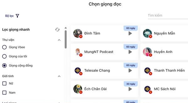 Hướng dẫn tạo giọng AI của chính mình chỉ trong 10 giây 19 Chọn giọng đọc