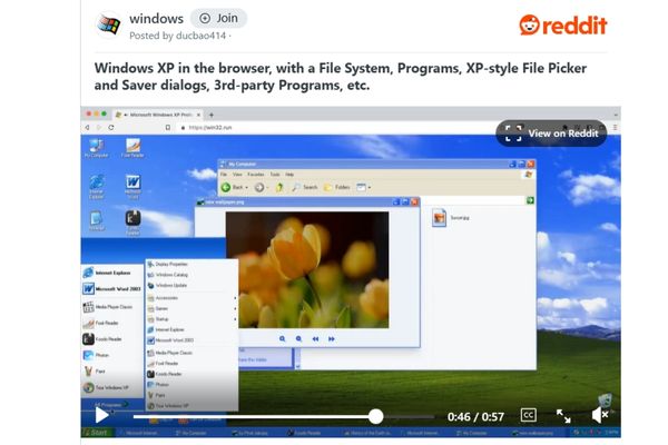 Cách trải nghiệm Windows XP online, không cần cài đặt 7 Những giới hạn khi trải nghiệm Windows XP online