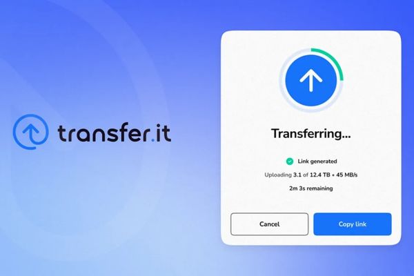 Transfer.it: Gửi file không giới hạn, không cần tài khoản