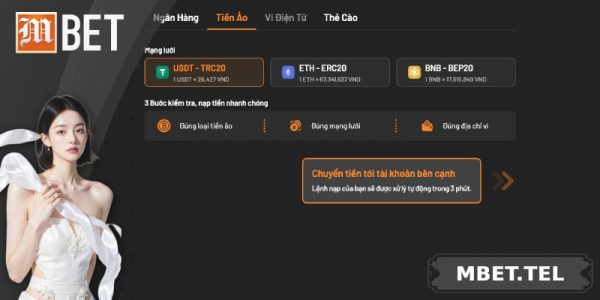 Các phương thức nạp tiền phổ biến tại nhà cái