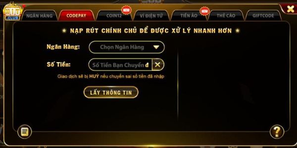 Một số lưu ý cần nắm khi nạp tiền vào hitclub
