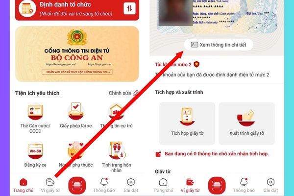 Nhấn vào mục "Xem thông tin chi tiết"