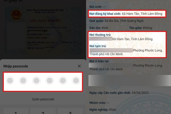 Hệ thống sẽ hiển thị đầy đủ các trường thông tin