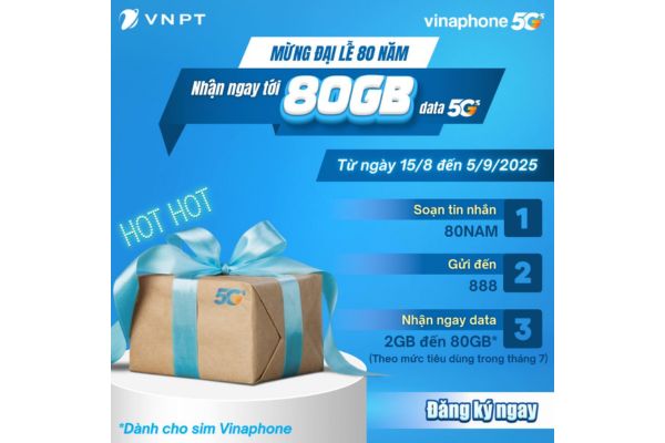 Instructions on how to receive 80GB of super speed data