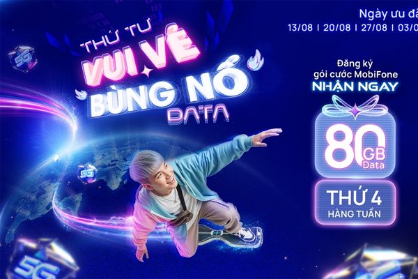Nhận thêm 80GB data vào ngày thứ 4 đặc biệt