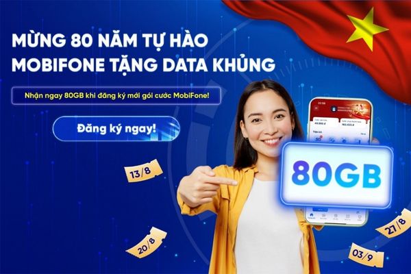 Instructions for receiving 80GB Data Mobifone for only 34k Instructions for receiving 80GB Data Mobifone for only 34k