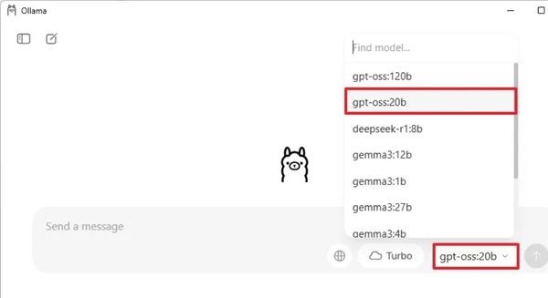 Select the GPT-OSS model: 20b
