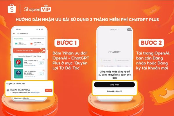 Nhận ưu đãi "OpenAI - ChatGPT Plus 3 Tháng trải nghiệm miễn phí".
