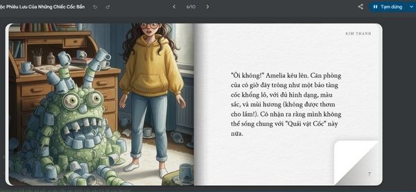 Cách tạo truyện tranh bằng Gemini để tự làm sách cho bé 15 Bấm nút Nghe để AI kể chuyện