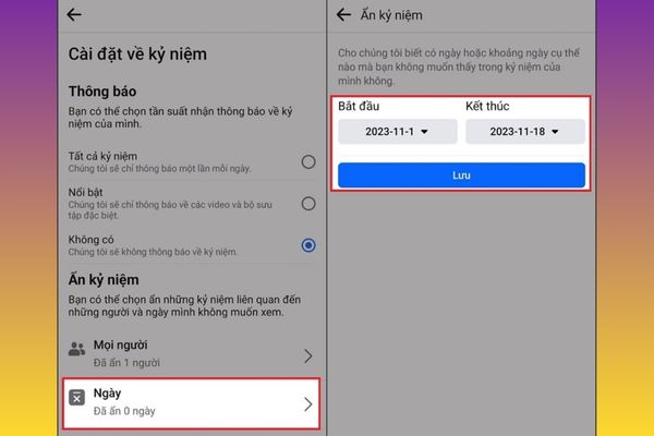Hướng dẫn cách tắt kỷ niệm trên Facebook chỉ trong 1 phút 14 Ẩn kỷ niệm theo ngày hoặc khoảng thời gian