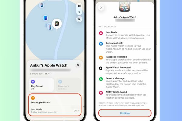 Bật chế độ Mất (Lost Mode)
