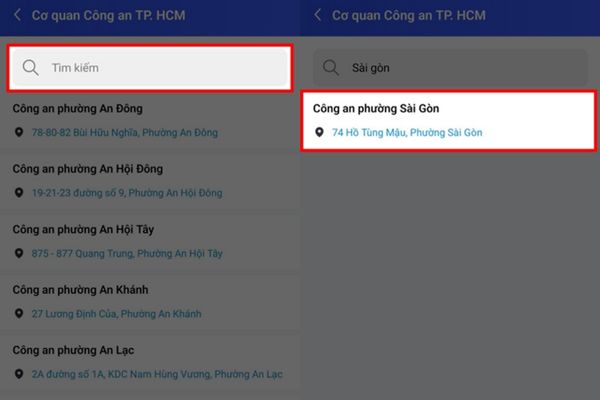 Cách tìm địa chỉ Công an phường xã sau sáp nhập
