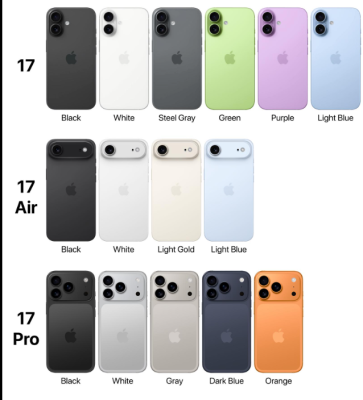 màu iphone 17
