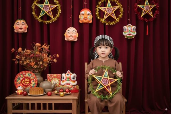 Cách ghép ảnh Trung Thu cho bé bằng AI cực nét 13 Phong cách 2 cho cả bé trai và bé gái