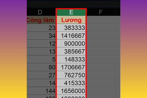 Dùng chuột để bôi đen các ô, các cột hoặc các hàng