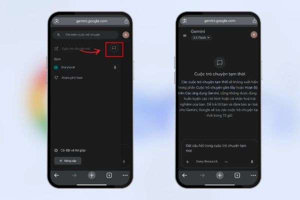 Sử dụng chat ẩn danh trên điện thoại (iOS & Android)