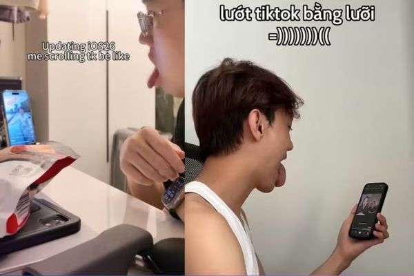 Hướng dẫn cách lè lưỡi lướt TikTok trên iOS 26 11 Hướng dẫn cách lè lưỡi lướt TikTok bắt trend trên iOS 26