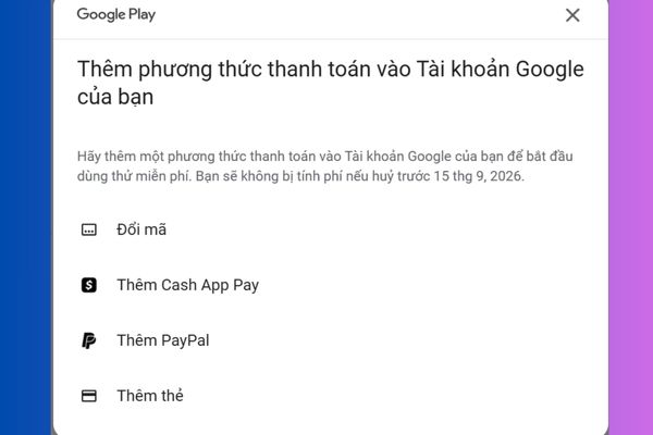 Thêm phương thức thanh toán