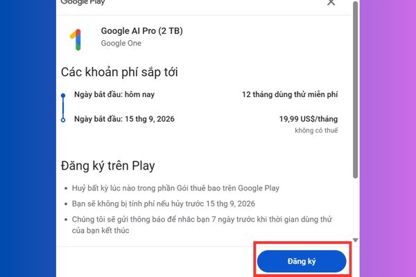Nhấn nút Đăng ký