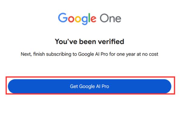 Click Get Google Ai pro