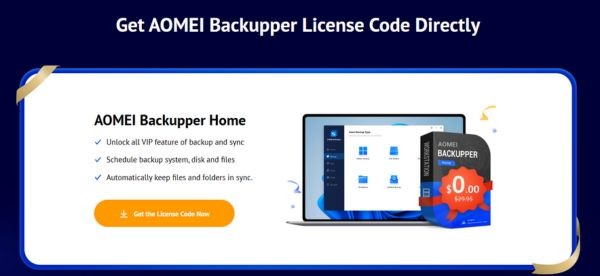 Giveaway Aomei Backupper program