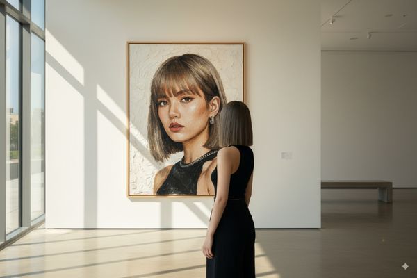 Cách tạo ảnh ngắm tranh chính mình trong bảo tàng