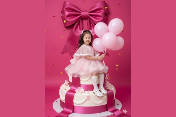 Tổng hợp 11+ lệnh Ghép ảnh sinh nhật cho bé bằng AI 22 Lạc vào thế giới màu hồng của Barbie