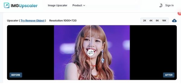 AI sẽ tự động phân tích và làm nét hình ảnh