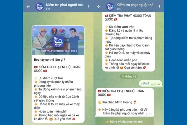 Cách sử dụng bot tra phạt nguội thông báo hằng ngày trên Telegram 12 Bot tra phạt nguội thông báo hằng ngày