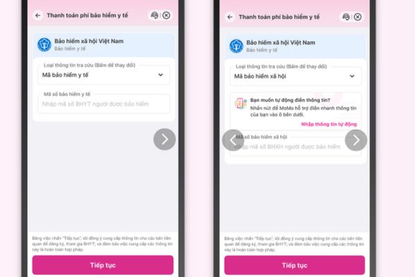 How to pay health insurance on Momo online right at home 9 Enter information to look up the card
