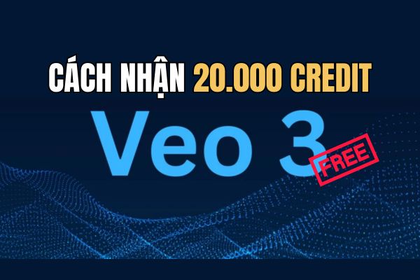 Instructions on how to get 20,000 Veo 3 credits for free