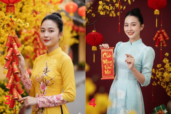 Concept xuân tươi trẻ với áo dài