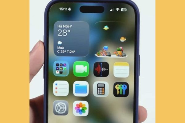 Hướng dẫn cách tạo hồ cá trên màn hình iPhone 14 Hướng dẫn cách tạo hồ cá trên iPhone cực chill