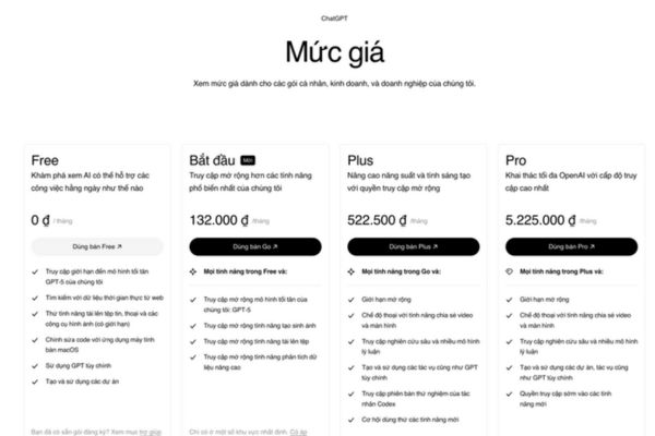 Hướng dẫn đăng ký ChatGPT Go với giá chỉ 132.000 đồng!