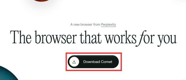 Comet: Trình duyệt không chỉ tìm kiếm