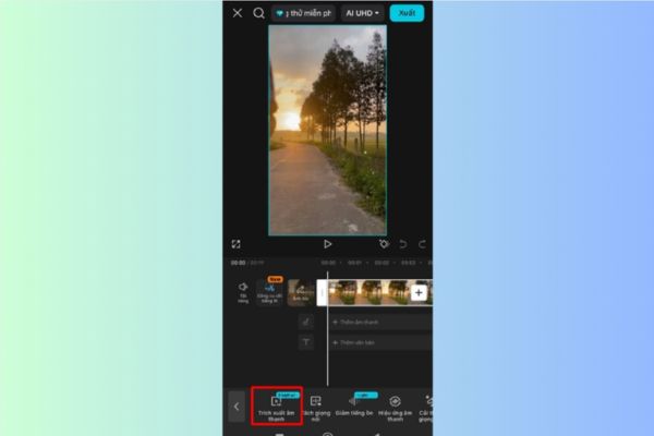 Cách dùng CapCut tách âm thanh khỏi video cực dễ 16 Chọn Trích xuất âm thanh