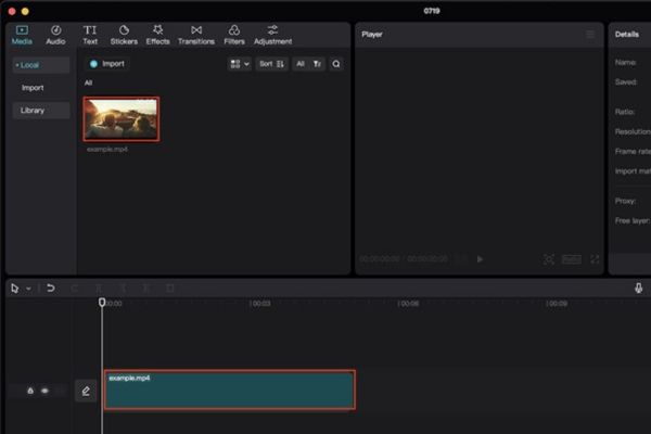 Cách dùng CapCut tách âm thanh khỏi video cực dễ 20 Kéo thả video xuống thanh timeline