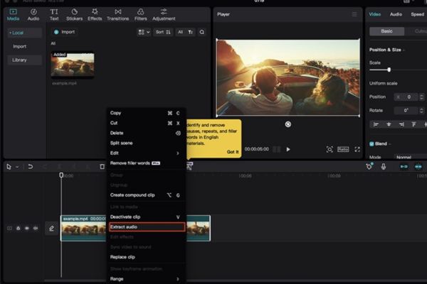 Cách dùng CapCut tách âm thanh khỏi video cực dễ 21 Chọn Extract Audio