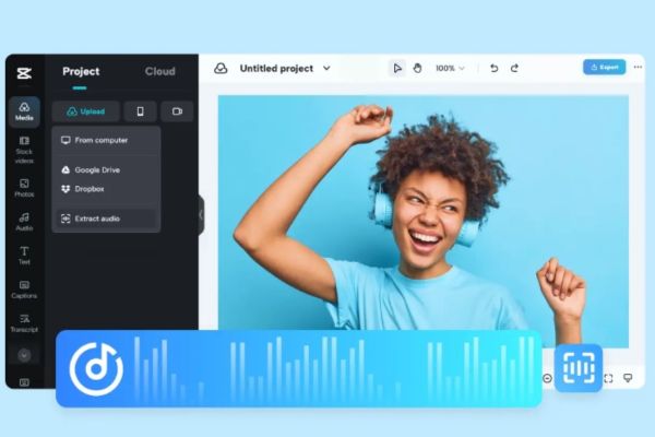 Using CapCut to separate audio from video is extremely easy