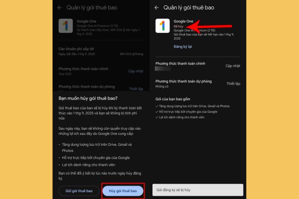 Cách lấy Google One AI Premium miễn phí cho người dùng Samsung, OPPO 20 Cách hủy đăng ký khi không còn nhu cầu sử dụng